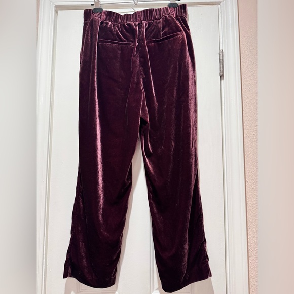 LOFT Pleated Tapered Pants in Velvet - size 6 - Picture 8 of 11